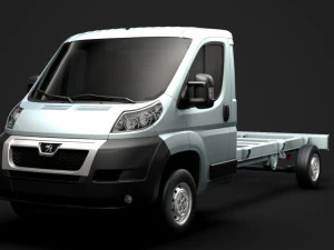 peugeot boxer y&ouml;netici şasi kamyon tek kabin 4300wb 2014 3D Model