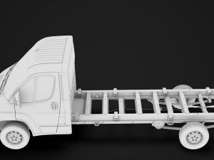 peugeot boxer manager chassis truck single cab 4300wb 2014 3D Model
