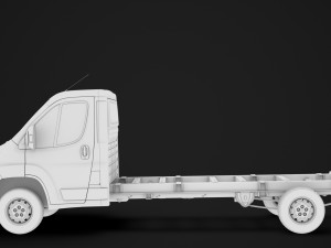 peugeot boxer manager chassis truck single cab 4300wb 2014 3D Model