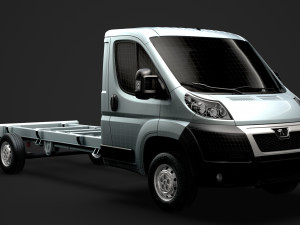 peugeot boxer manager chassis truck single cab 4300wb 2014 3D Model
