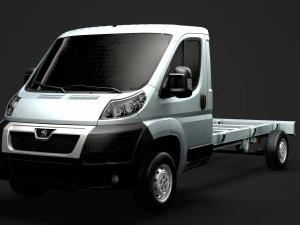 peugeot boxer y&ouml;netici şasi kamyon tek kabin 4300wb 2014 3D Model