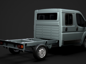 peugeot boxer manager chassis truck crew cab 3450 wb 2019 3D 모델