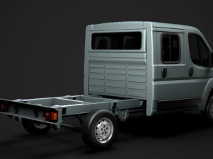 peugeot boxer manager chassis truck crew cab 3450 wb 2019 3D Model