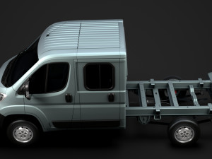 peugeot boxer manager chassis truck crew cab 3450 wb 2019 3D 모델