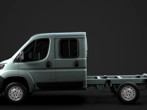 peugeot boxer manager chassis truck crew cab 3450 wb 2019 3D Model
