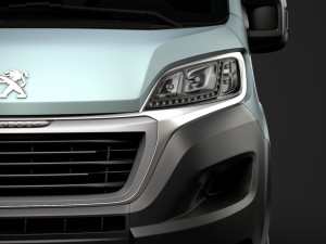 peugeot boxer manager chassis truck crew cab 3450 wb 2019 3D 모델