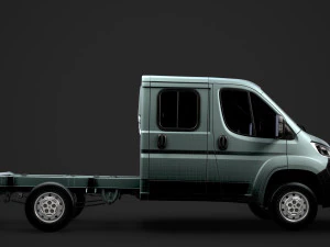 peugeot boxer manager chassis truck crew cab 3450 wb 2019 3D Model
