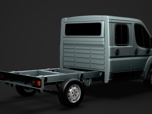 peugeot boxer manager chassis truck crew cab 3450 wb 2019 3D 모델