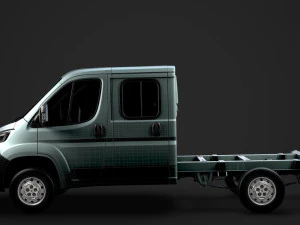 peugeot boxer manager chassis truck crew cab 3450 wb 2019 3D Model