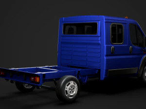 ram promaster cargo chassis truck crew cab 3450 wb 2019 3D Model