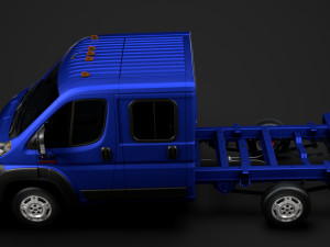 ram promaster cargo chassis truck crew cab 3450 wb 2019 Model 3D