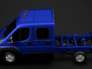 ram promaster cargo chassis truck crew cab 3450 wb 2019 3D Model