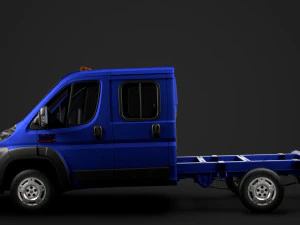 ram promaster cargo chassis truck crew cab 3450 wb 2019 3D Model
