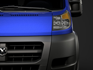 ram promaster cargo chassis truck crew cab 3450 wb 2019 Model 3D