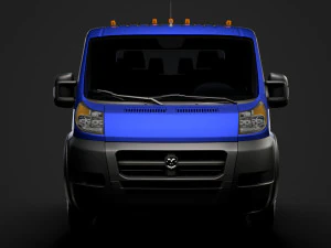 ram promaster cargo chassis truck crew cab 3450 wb 2019 3D Model