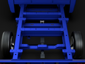 ram promaster cargo chassis truck crew cab 3450 wb 2019 Model 3D
