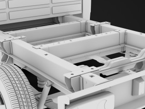 ram promaster cargo chassis truck crew cab 3450 wb 2019 Model 3D