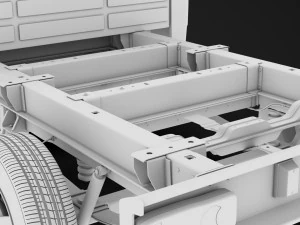 ram promaster cargo chassis truck crew cab 3450 wb 2019 3D Model