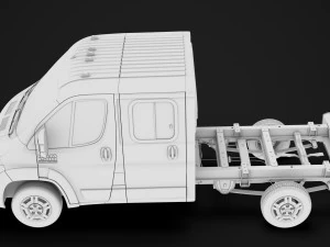 ram promaster cargo chassis truck crew cab 3450 wb 2019 3D Model