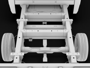 ram promaster cargo chassis truck crew cab 3450 wb 2019 Model 3D