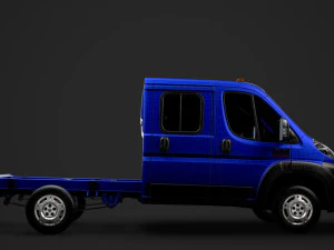 ram promaster cargo chassis truck crew cab 3450 wb 2019 3D Model