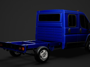 ram promaster cargo chassis truck crew cab 3450 wb 2019 Model 3D