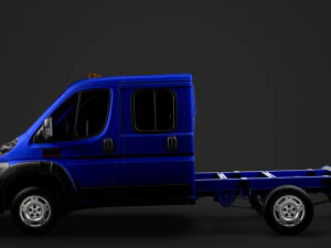 ram promaster cargo chassis truck crew cab 3450 wb 2019 3D Model