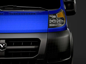 ram promaster cargo chassis truck crew cab 3450 wb 2019 3D Model