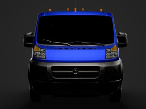 ram promaster cargo chassis truck crew cab 3450 wb 2019 3D Model