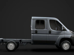 peugeot boxer manager chassis truck crew cab 3450 wb 2014 3D Model