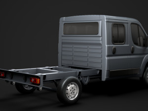 peugeot boxer manager chassis truck crew cab 3450 wb 2014 3D Model