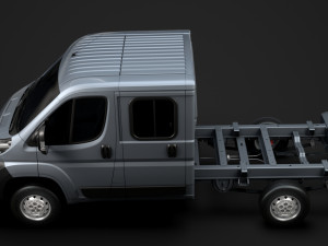 peugeot boxer manager chassis truck crew cab 3450 wb 2014 3D Model
