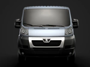 peugeot boxer manager chassis truck crew cab 3450 wb 2014 3D Model
