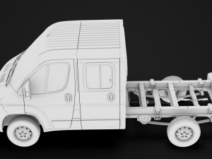 peugeot boxer manager chassis truck crew cab 3450 wb 2014 3D Model