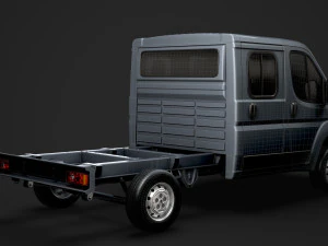 peugeot boxer manager chassis truck crew cab 3450 wb 2014 3D Model