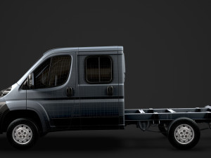 peugeot boxer manager chassis truck crew cab 3450 wb 2014 3D Model