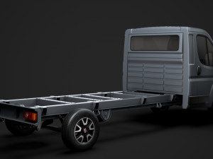fiat ducato chassis truck single cab 4300wb 2019 Model 3D