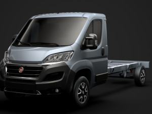 fiat ducato chassis truck single cab 4300wb 2019 Model 3D