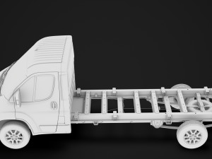 fiat ducato chassis truck single cab 4300wb 2019 Model 3D