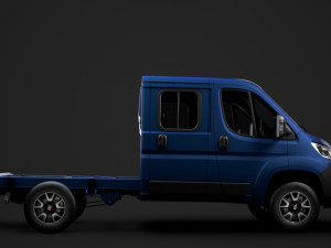 fiat ducato chassis truck crew cab 3450 wb 2019 3D Model