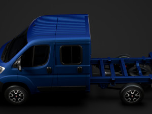 fiat ducato chassis truck crew cab 3450 wb 2019 3D Model