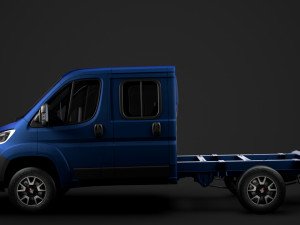 fiat ducato chassis truck crew cab 3450 wb 2019 3D Model