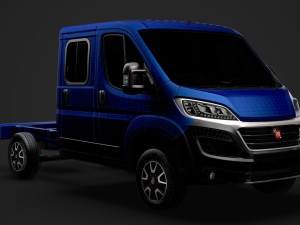 fiat ducato chassis truck crew cab 3450 wb 2019 3D Model