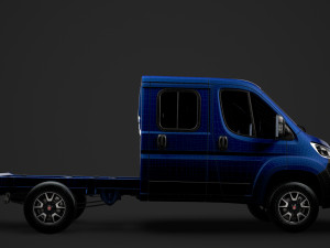 fiat ducato chassis truck crew cab 3450 wb 2019 3D Model