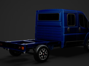 fiat ducato chassis truck crew cab 3450 wb 2019 3D Model