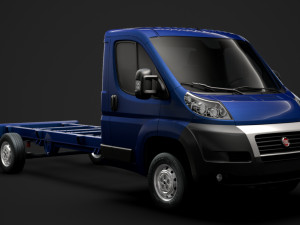 fiat ducato chassis truck single cab 4300wb 2014 Modelo 3D