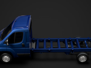 fiat ducato chassis truck single cab 4300wb 2014 3Dモデル