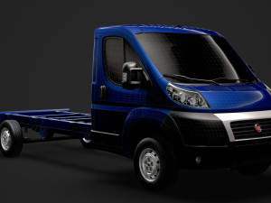 fiat ducato chassis truck single cab 4300wb 2014 3Dモデル