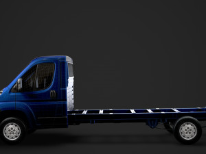 fiat ducato chassis truck single cab 4300wb 2014 3Dモデル