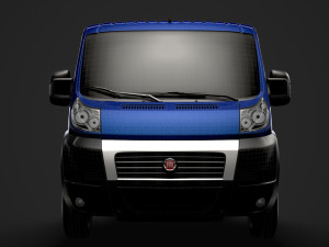 fiat ducato chassis truck single cab 4300wb 2014 3Dモデル